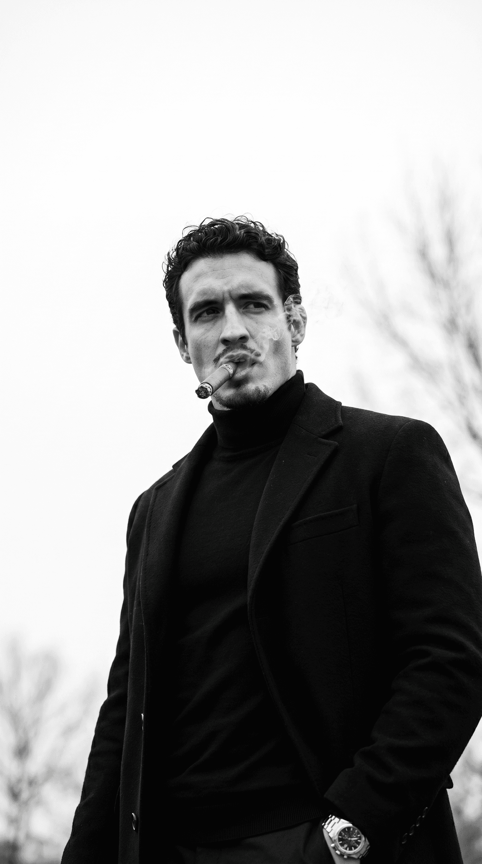 Retrato en blanco y negro del hijo