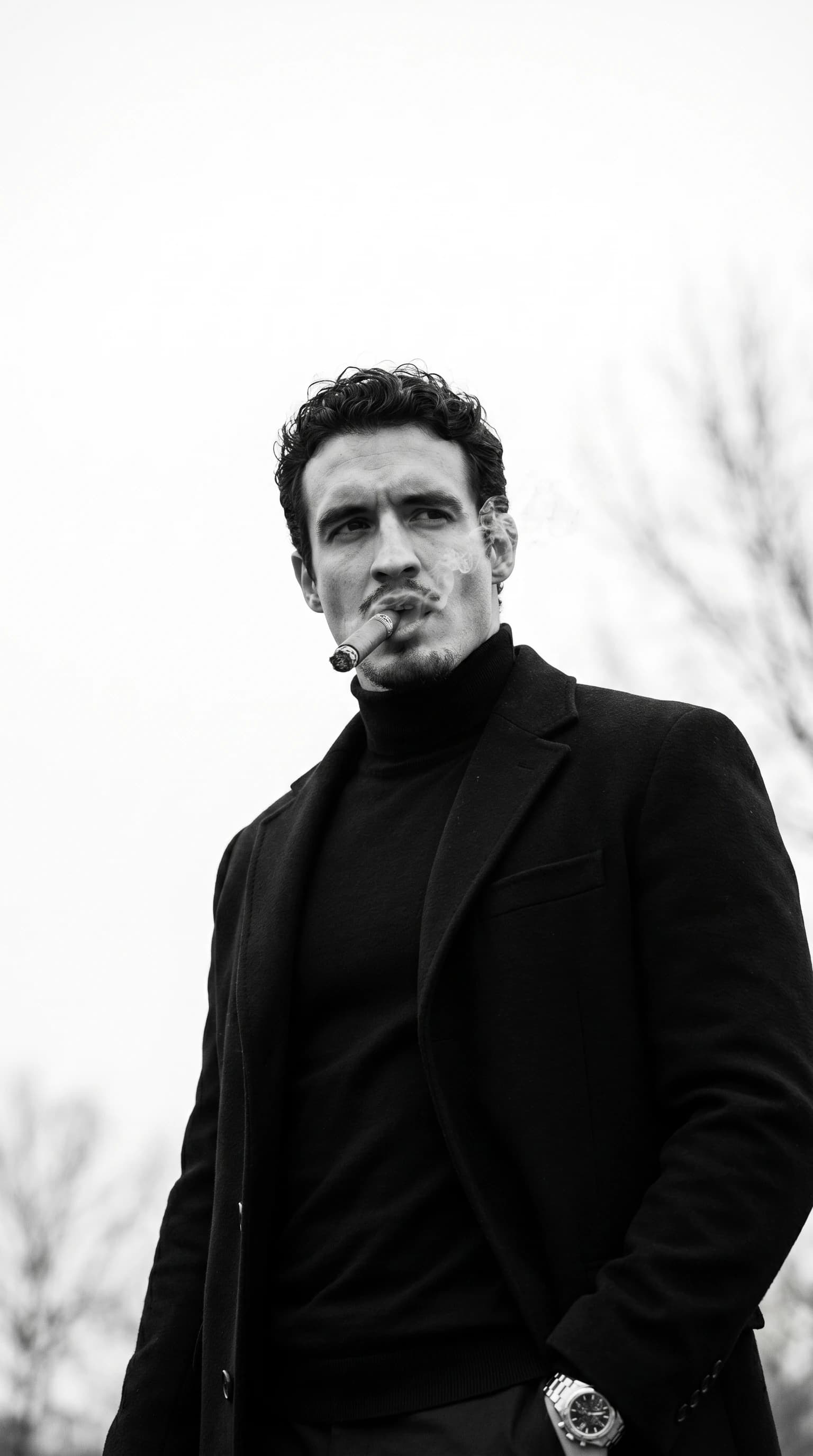 Retrato en blanco y negro del hijo