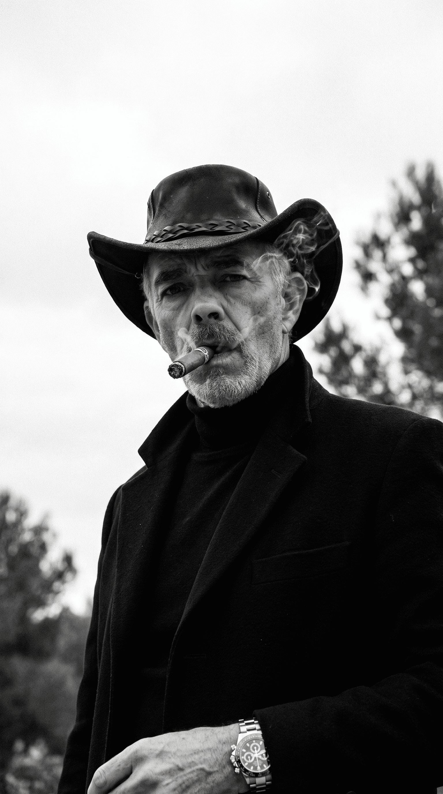 Retrato en blanco y negro del padre